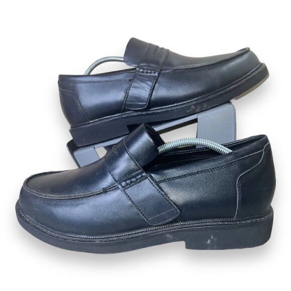 Apex Lexington LT200M Orthopedic Penny Loafers Black Men's 10 (Wide) - Picture 1 of 11